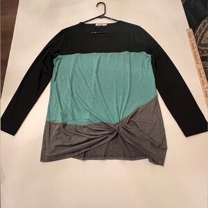 SHIBEVER LONG SLEEVE WOMENS CASUAL TUNIC SHIRT. ROUND NECK   SIZE XL 
3 COLORS